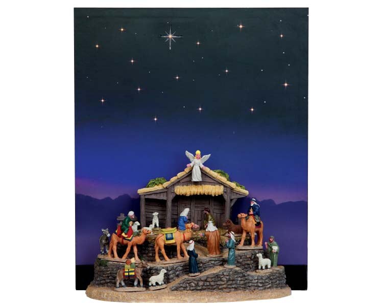 LEMAX Village Bethlehem with Background, Battery Operated (4.5V) #64059