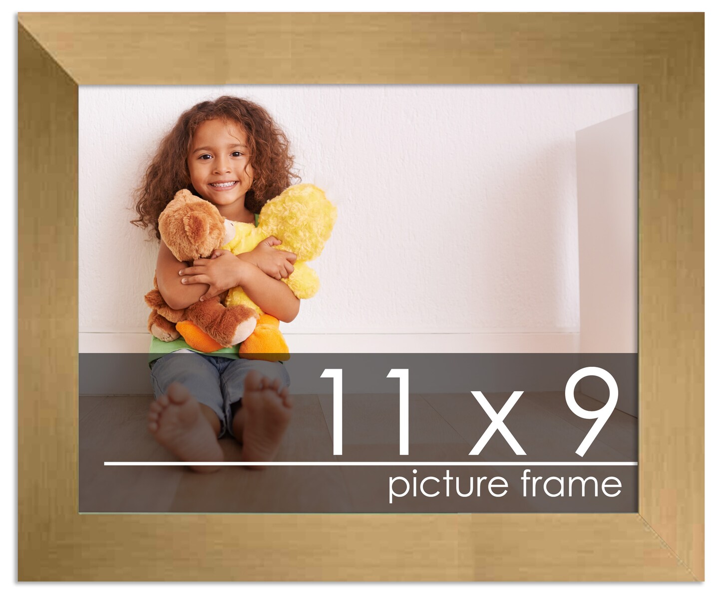 11x9 Solid Wood Picture Frame with UV-Resistant Acrylic &#x26; Acid-Free Backing, Available in 6 Finishes: Matte Black, Matte White, Metallic Bronze, Silver, Natural Wood Grain &#x26; Mahogany