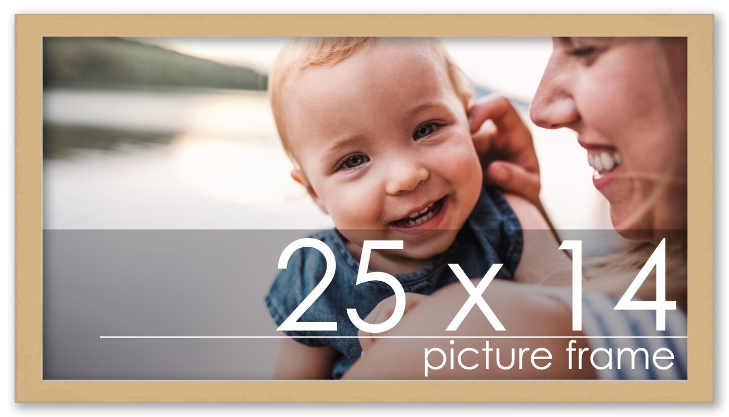 Minimalist Yellow Picture Frame - UV Acrylic, Backing Board, Hanging Hardware Included