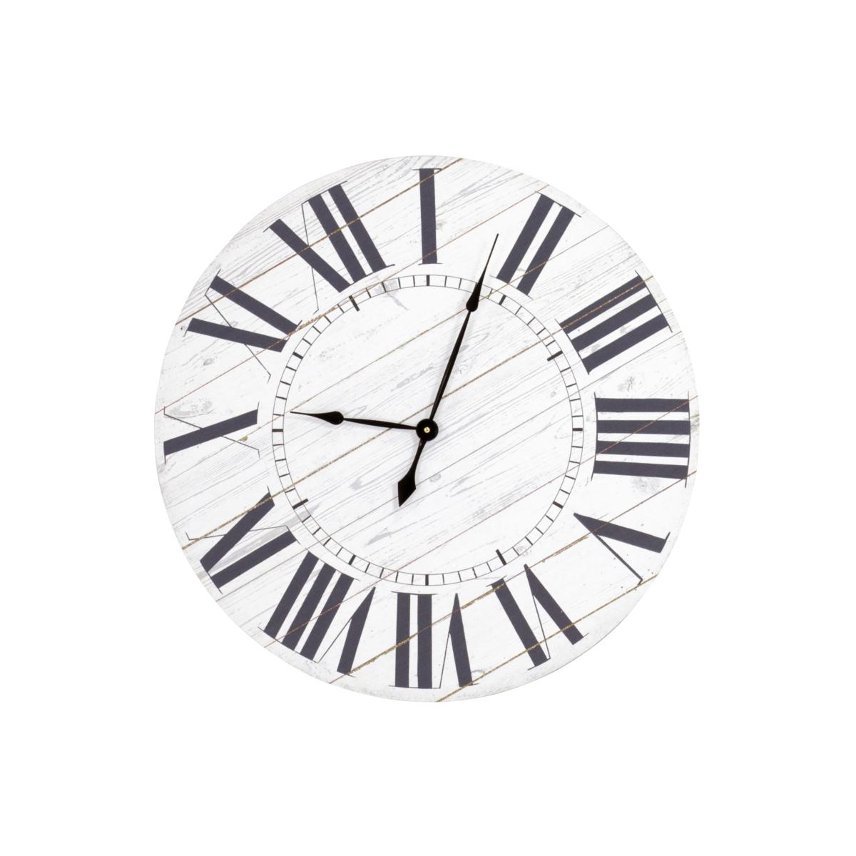 Aspire Home Accents  Estelle French Country Wall Clock with Shiplap Face