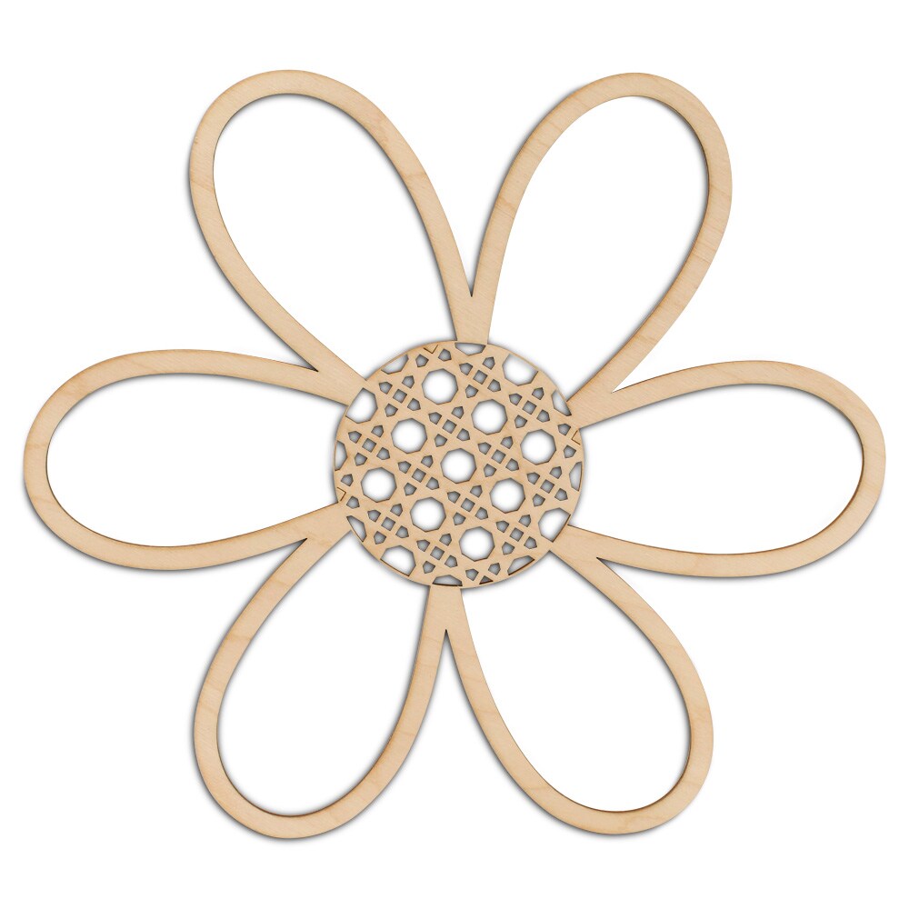 Rattan Daisy Wall D&#xE9;cor, Multiple Sizes Wood Flowers, Nursery/Party | Woodpeckers