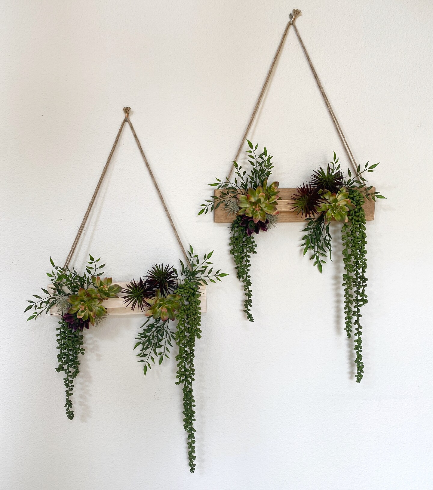 Succulent Wall Arrangement Faux - Hanging Artificial Succulent Triangle - Succulent  Wall Art | MakerPlace by Michaels