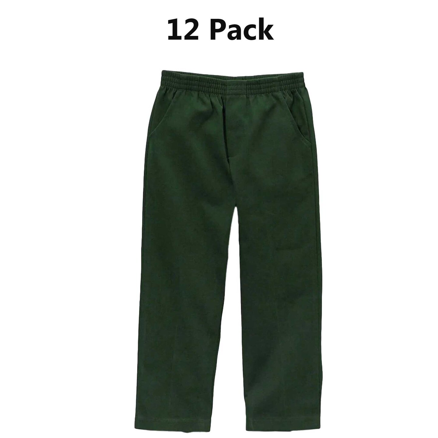 Boy&#x27;s Navy Uniform All Elastic Waist Pull on Pants