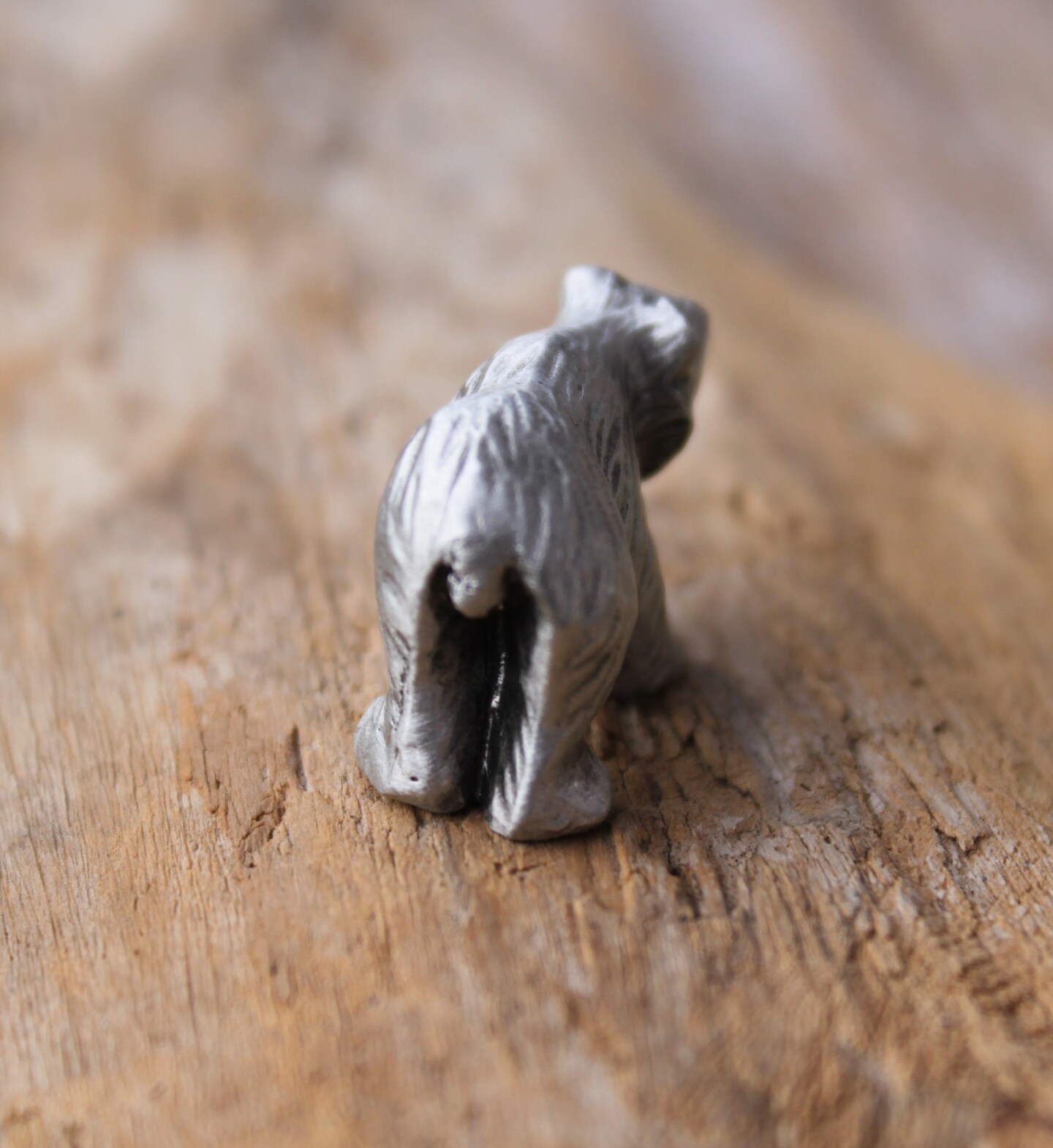 Lead Free Pewter Bear Figurine Metal Decoration Mini Game Piece