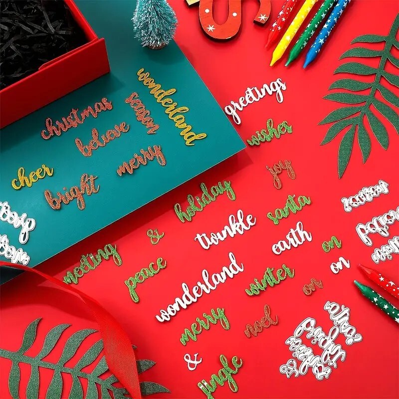 Designer Metal Christmas Words Cutting Dies 21 Piece Set