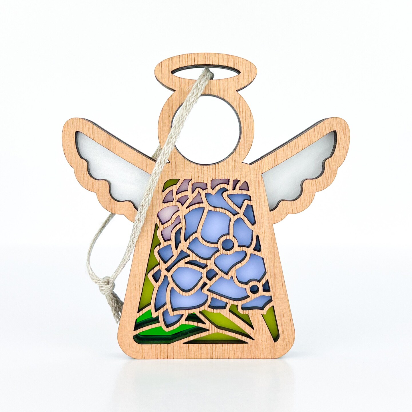 3.5&#x22; (H) Hydrangea Ornament - Handcrafted in Texas - Mother&#x27;s Angels&#xAE; Figurine - Mother&#x27;s Day Gifts