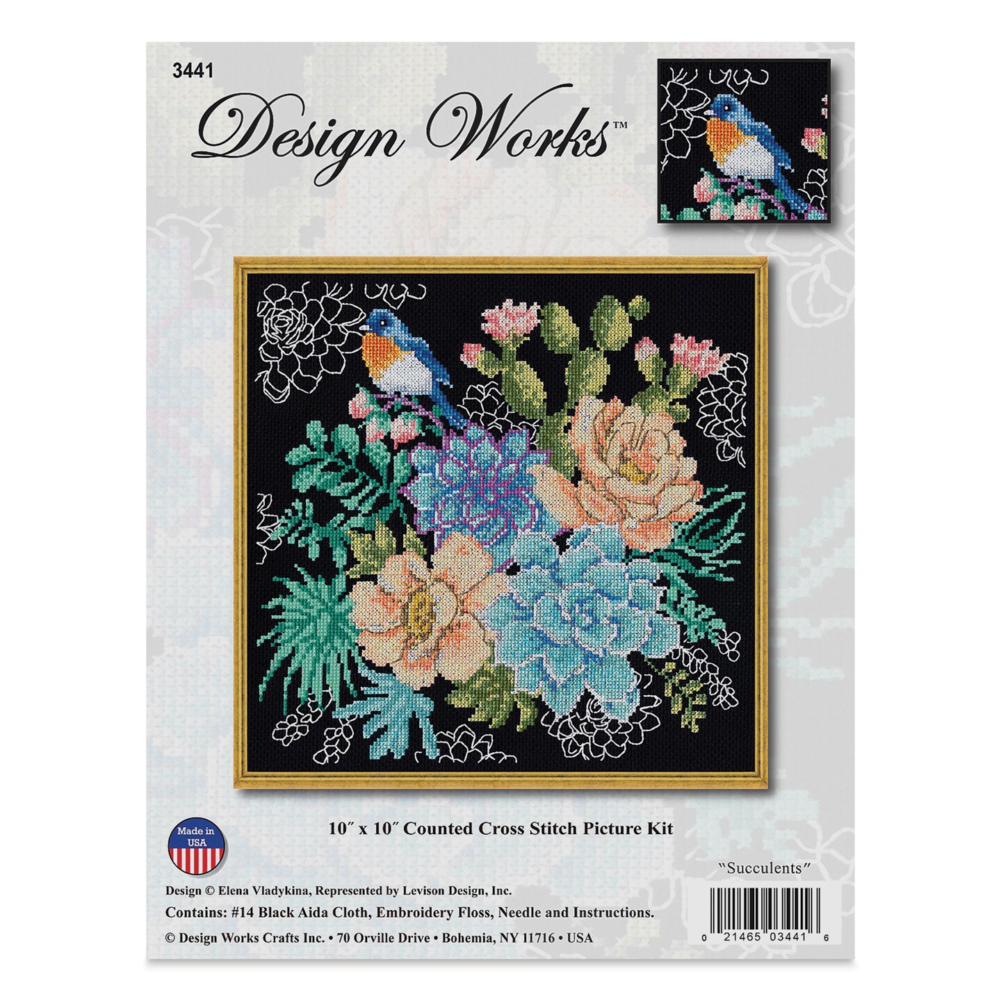 Design Works Counted Cross Stitch Kit - Succulents, 10