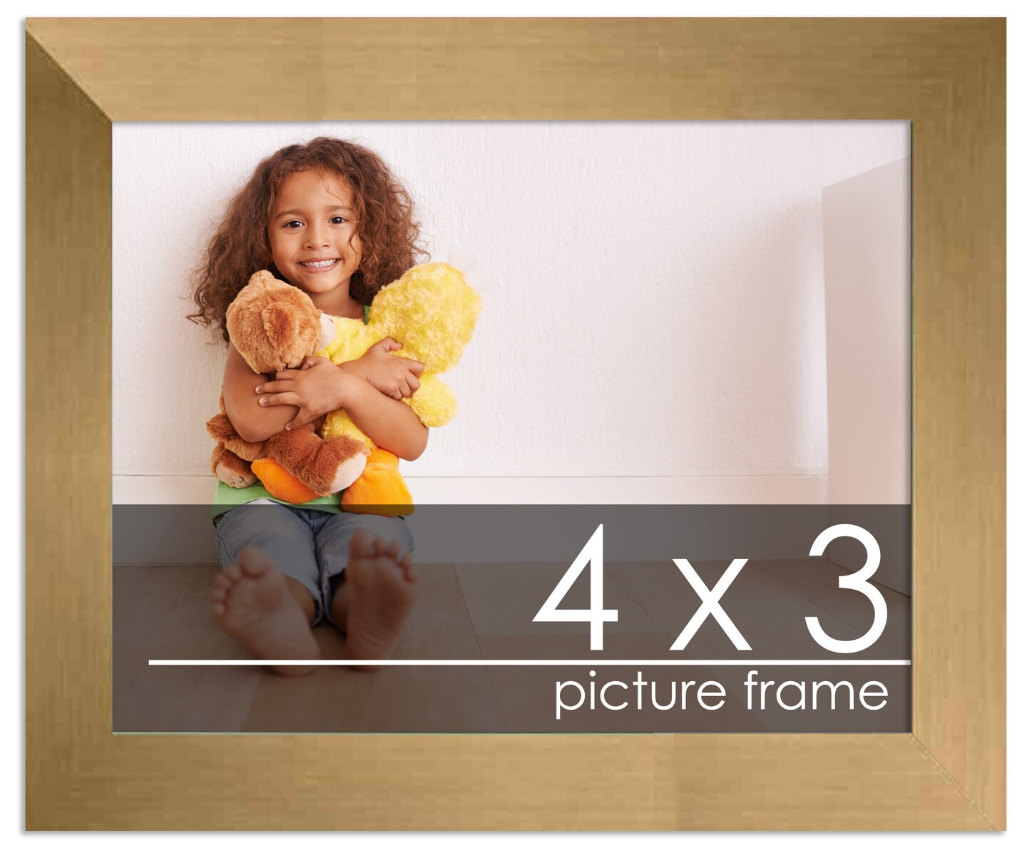 4x3 Solid Wood Picture Frame with UV-Resistant Acrylic &#x26; Acid-Free Backing, Available in 6 Finishes: Matte Black, Matte White, Metallic Bronze, Silver, Natural Wood Grain &#x26; Mahogany