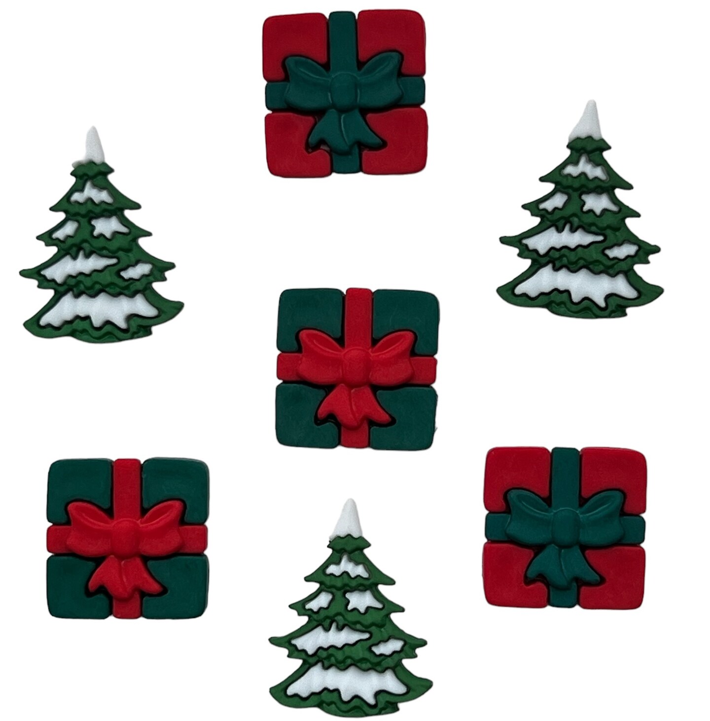 Buttons Galore Assorted Christmas Buttons for Sewing &#x26; Crafts - 50+ Buttons - Set of 6 Packs - Christmas Set 1