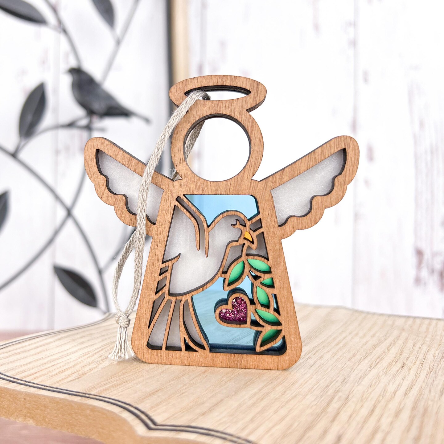 3.5&#x22; White Dove Ornament - Handcrafted in Texas - Mother&#x27;s Angels&#xAE; Figurine - Mother&#x27;s Day Gifts