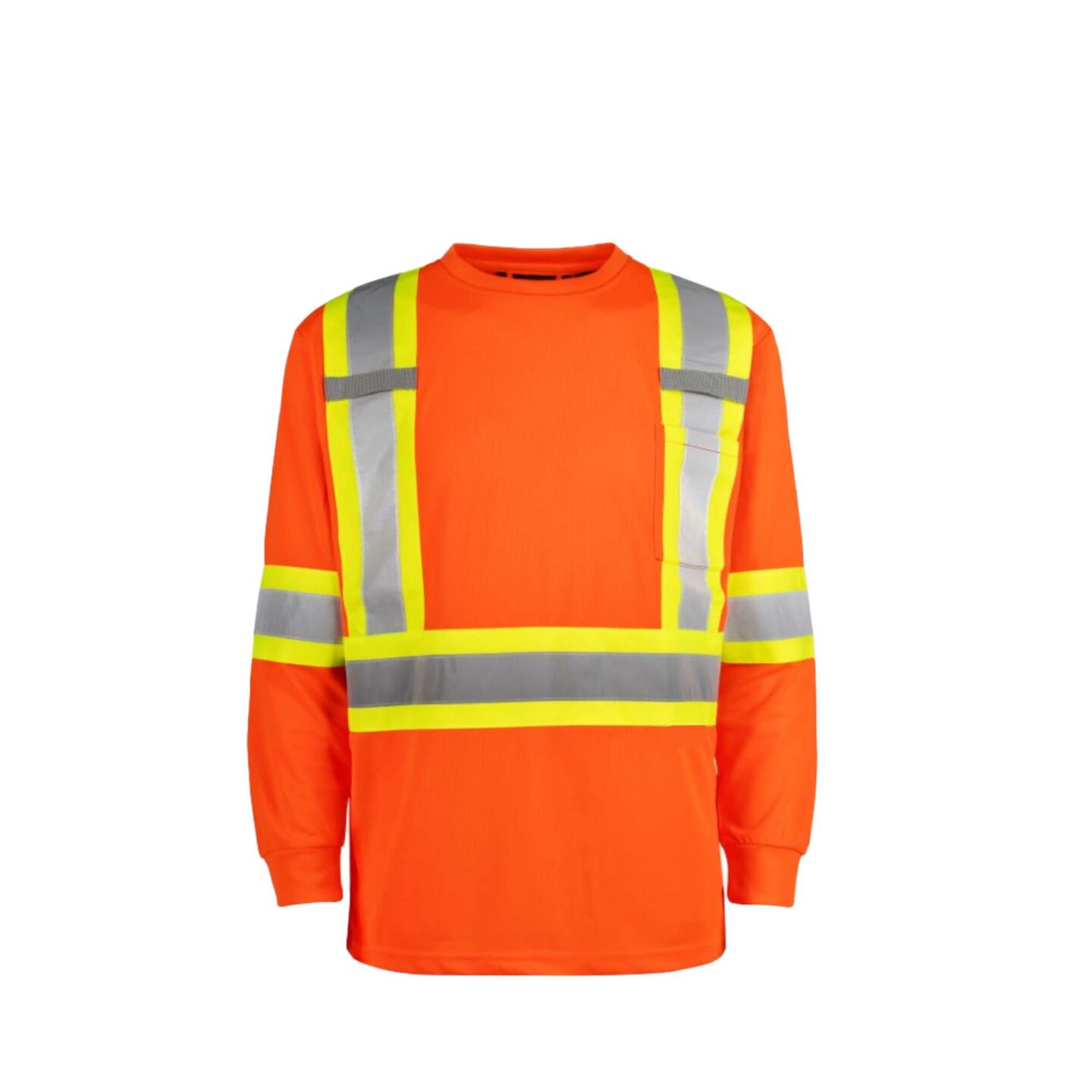 High Visibility Contrast Long Sleeve Safety T-shirt