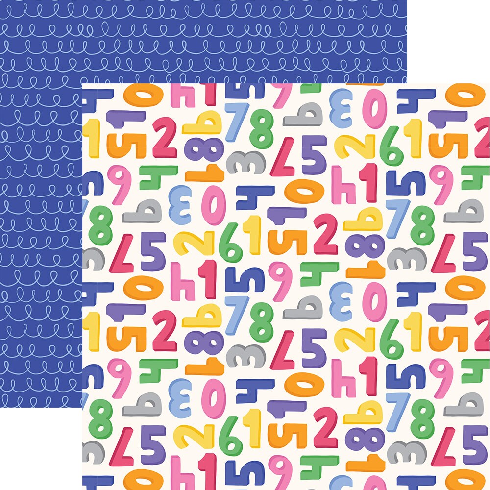 School Days Pattern 12 x 12 Scrapbook Paper Set