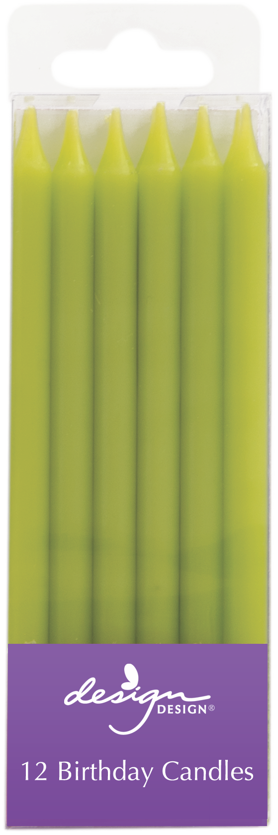 Tall Lime Green Birthday Candles