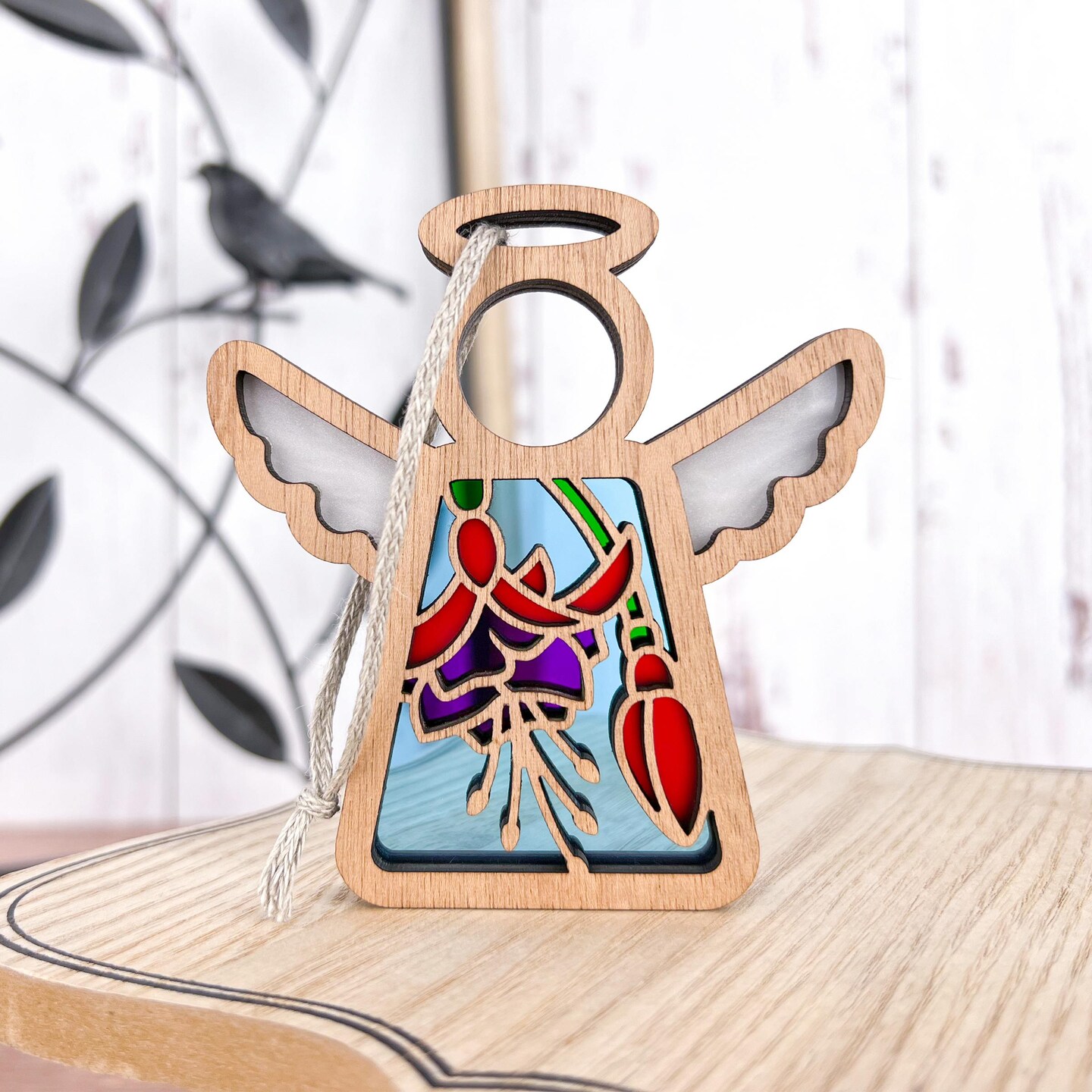 3.5&#x22; (H) Fuchsia Ornament - Handcrafted in Texas - Mother&#x27;s Angels&#xAE; Figurine - Mother&#x27;s Day Gifts
