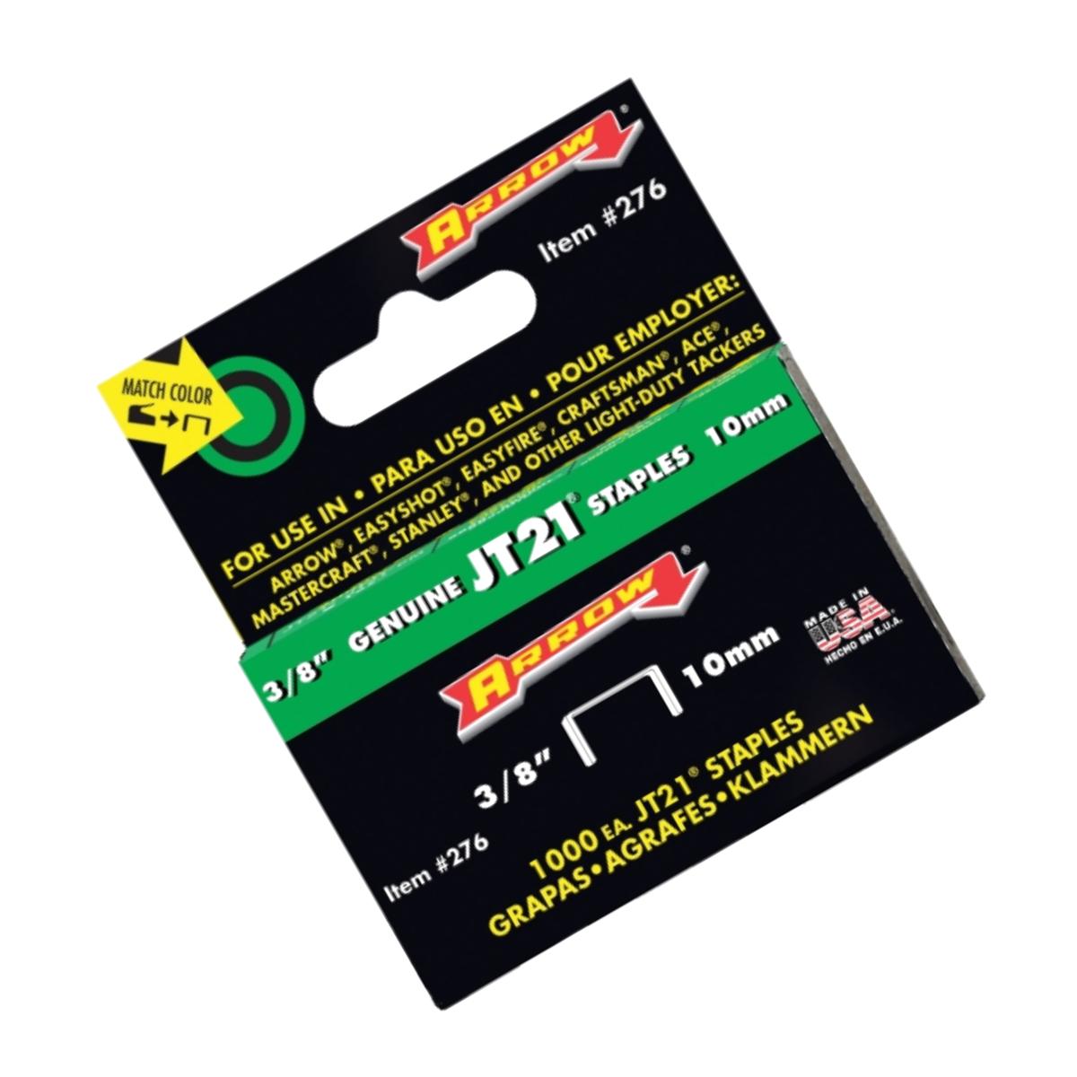 Arrow Fastener Co. .38in. JT21 Staples  276