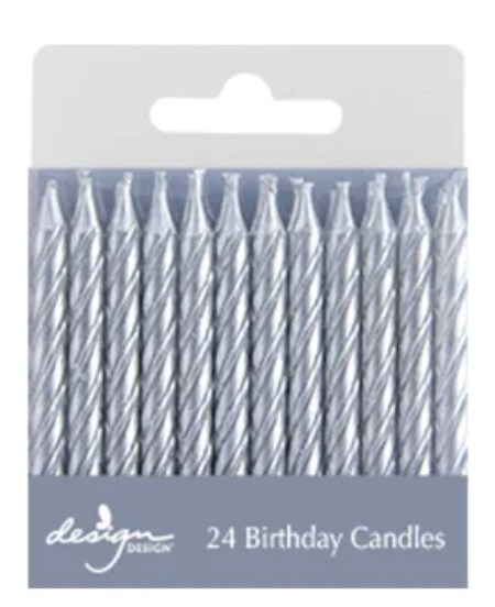 Silver Twist Birthday Candles | Michaels