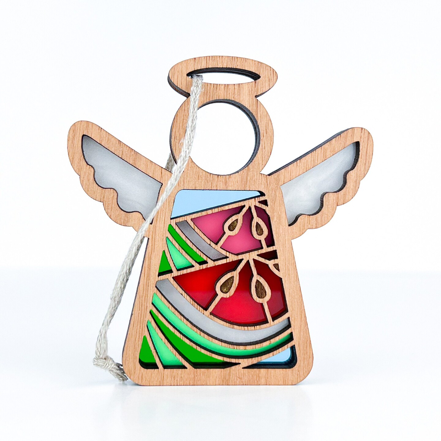 3.5&#x22; Summer Watermelon Ornament - Handcrafted in Texas - Mother&#x27;s Angels&#xAE; Figurine - Mother&#x27;s Day Gifts