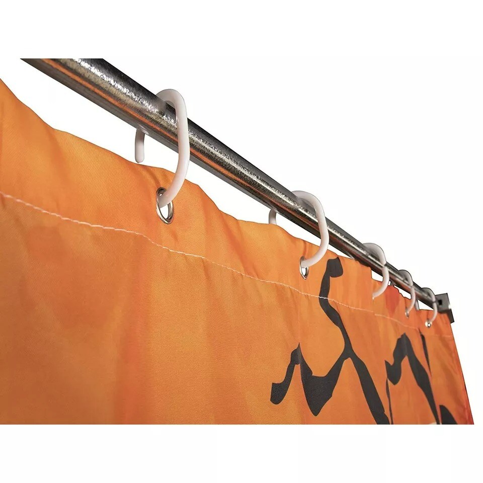 Halloween Shower Curtain with Hooks for Bathroom Party Witch Pumpkin Decor 72"
