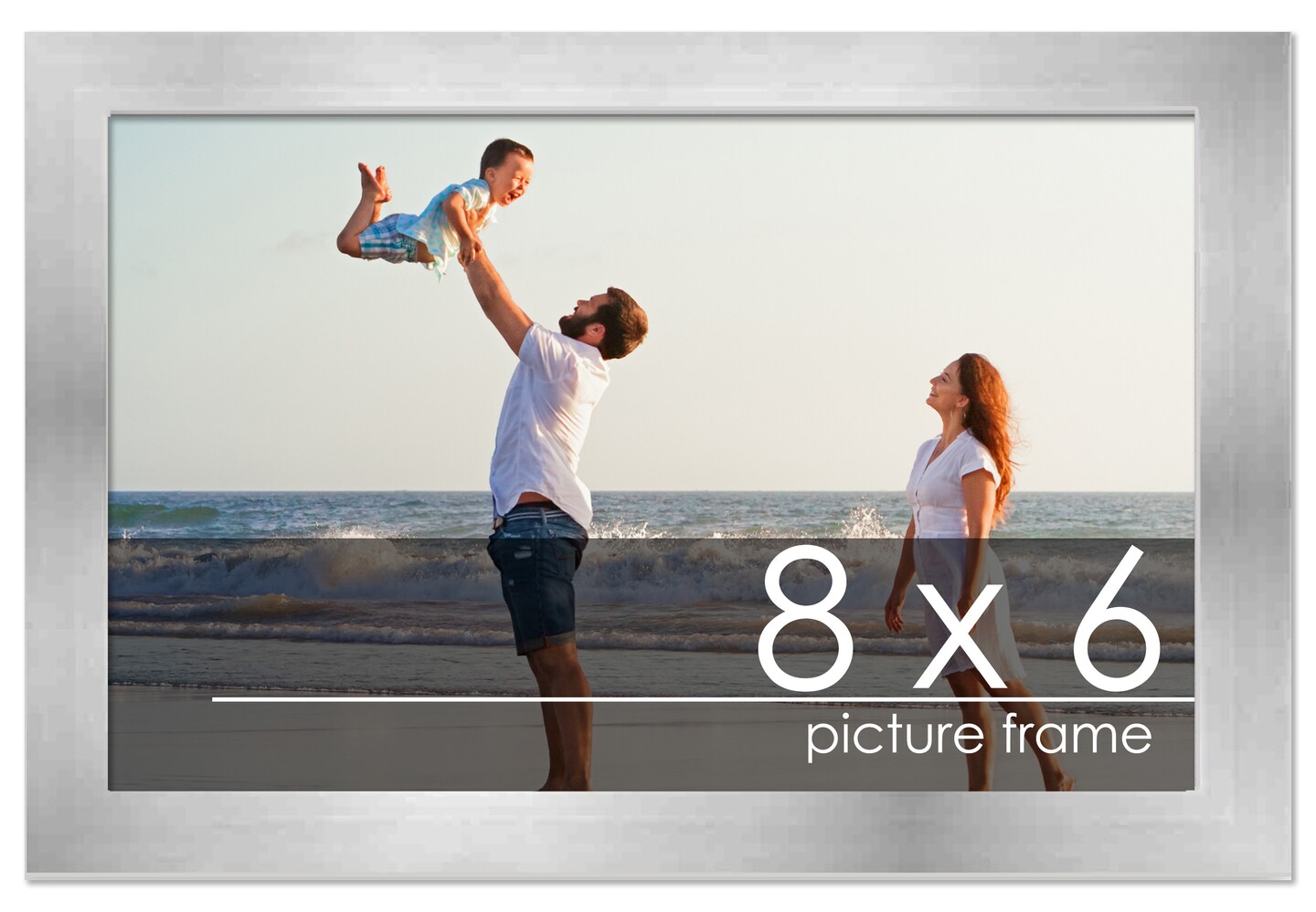 8x6 Solid Wood Picture Frame with UV-Resistant Acrylic & Acid-Free Backing, Available in 6 Finishes: Matte Black, Matte White, Metallic Bronze, Silver, Natural Wood Grain & Mahogany