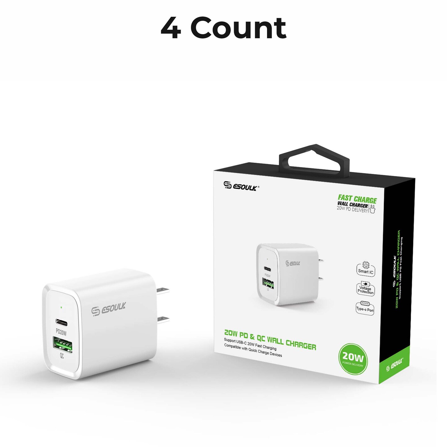 20W Fast Wall Charger 12/48