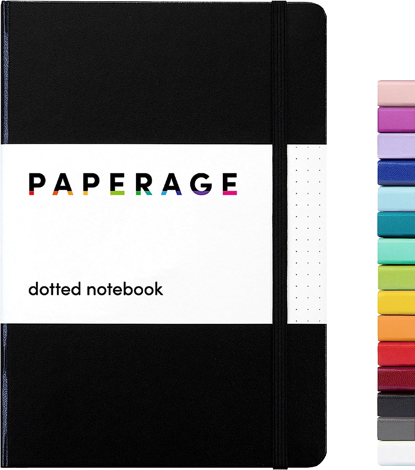 Dotted Journal Notebook, (Black), 160 Pages, Medium 5.7 Inches X 8 Inches - 100 Gsm Thick Paper, Hardcover