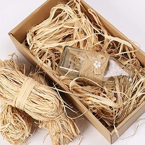 Natural Raffia Ribbon Paper Christmas Raffia for Florist Bouquets Decorations Raffia Ribbon 2X50g