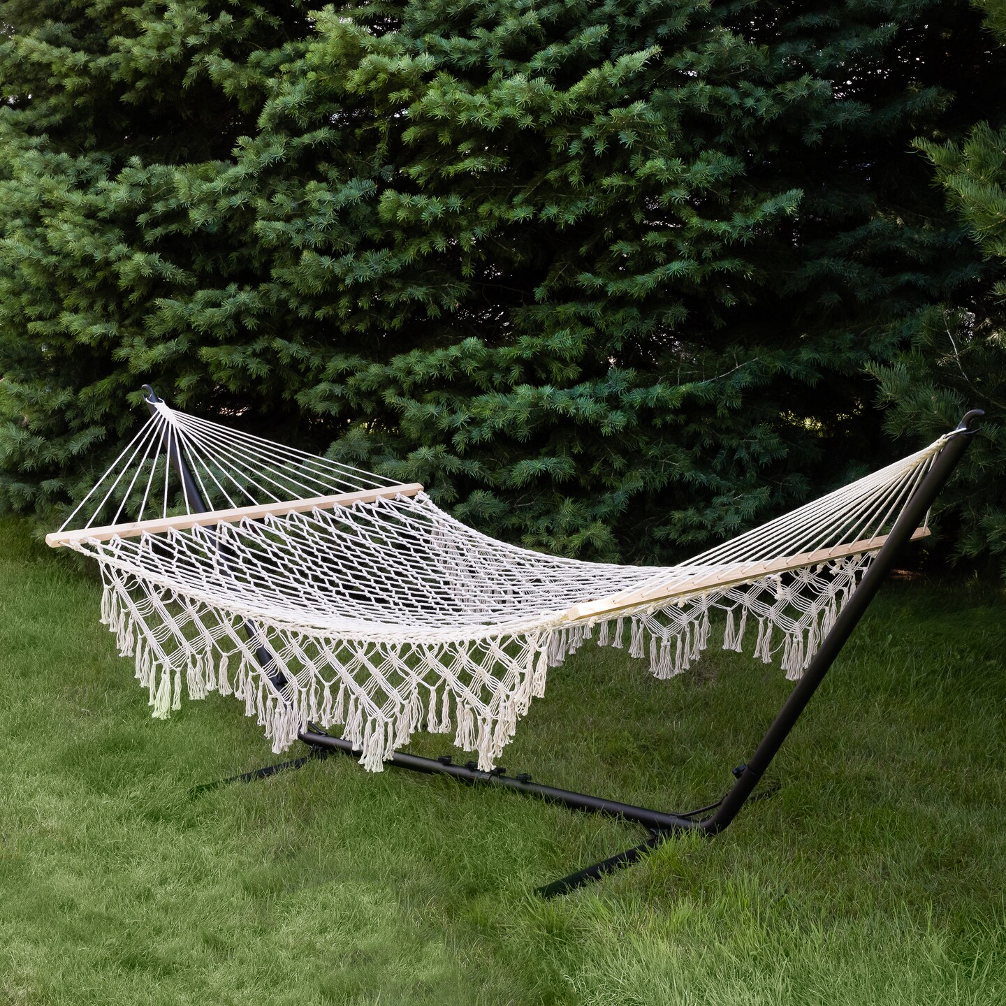 Northlight Lattice Macrame Rope Hammock - Thumbnail 4