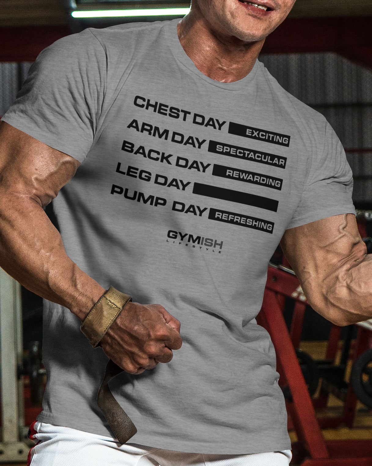 054. Gym Days Leg Day Funny Motivational Workout Gym T-Shirt for Men - image27