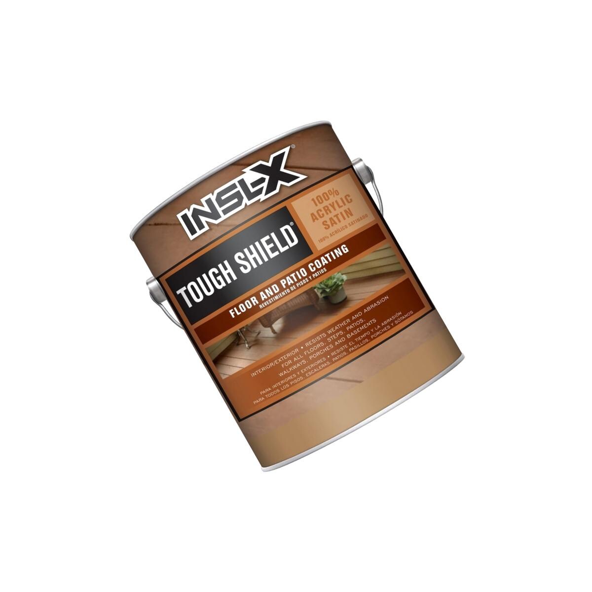 Insl-X 1 gal Tough Shield Satin Saddle Brown Water-Based Floor &#x26; Patio Coating