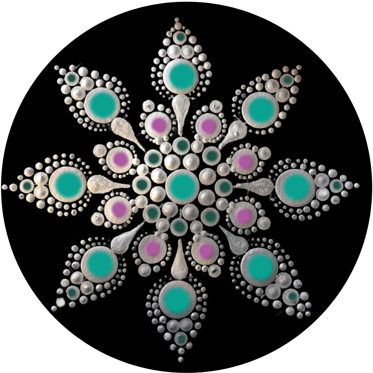 "Pearl Star" - Dot Mandala Painting for Beginners