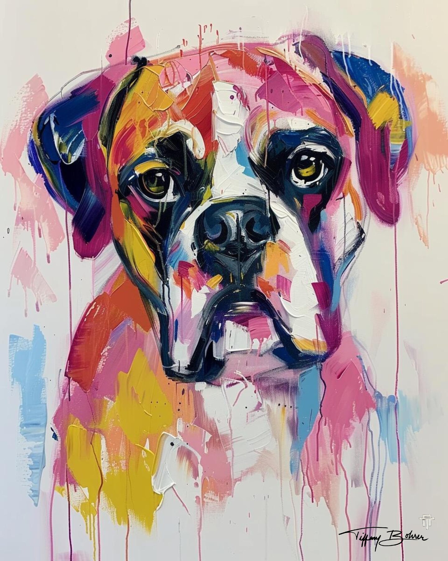 Boxer Dog - Giclee Fine Art Print on Heavy Fine Art Paper