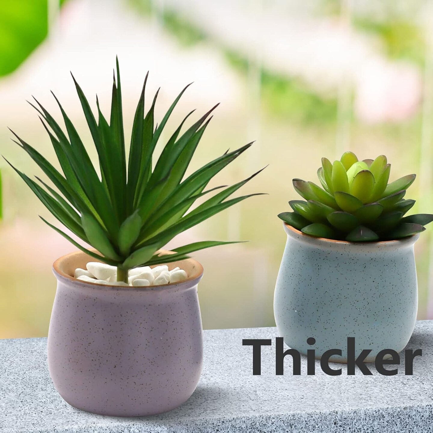 5 Pcs Faux Succulents Set,Realistic Large Fake Succulents,Artificial Hanging Ornaments Fleshed Plant Textured for Home Garden Wedding Party Decoration (Green)