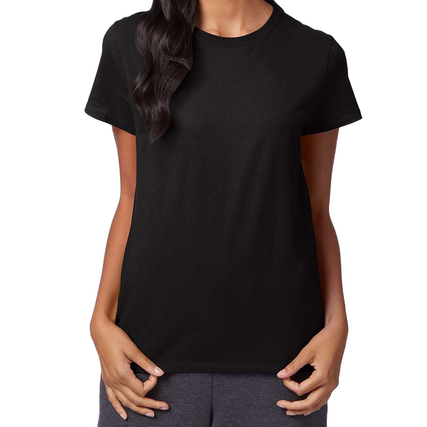 Hanes Women's Perfect-T Casual T-Shirt, Short Sleeve Crewneck Shirt for Layering & Crafting