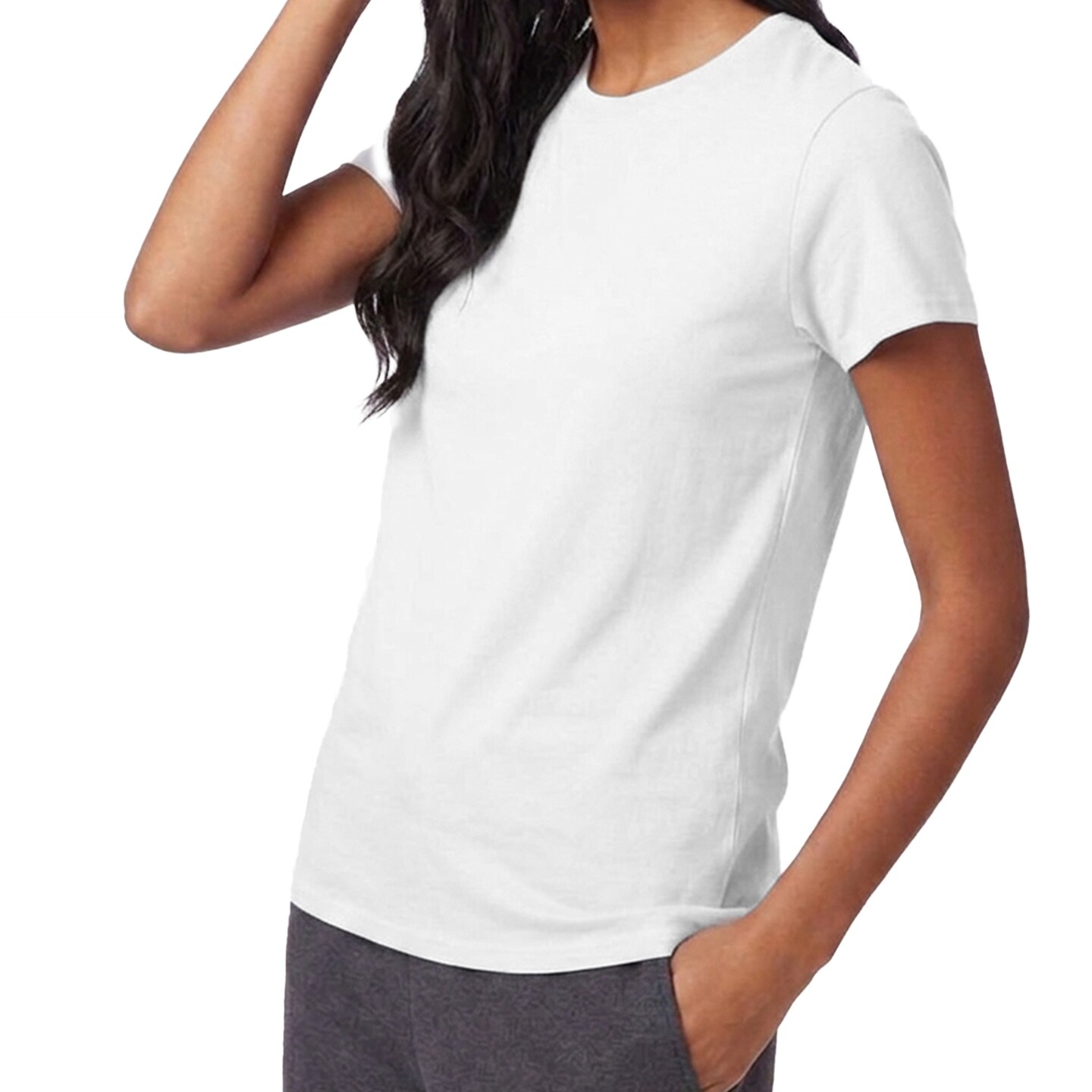 Hanes Women's Perfect-T Casual T-Shirt, Short Sleeve Crewneck Shirt for Layering & Crafting