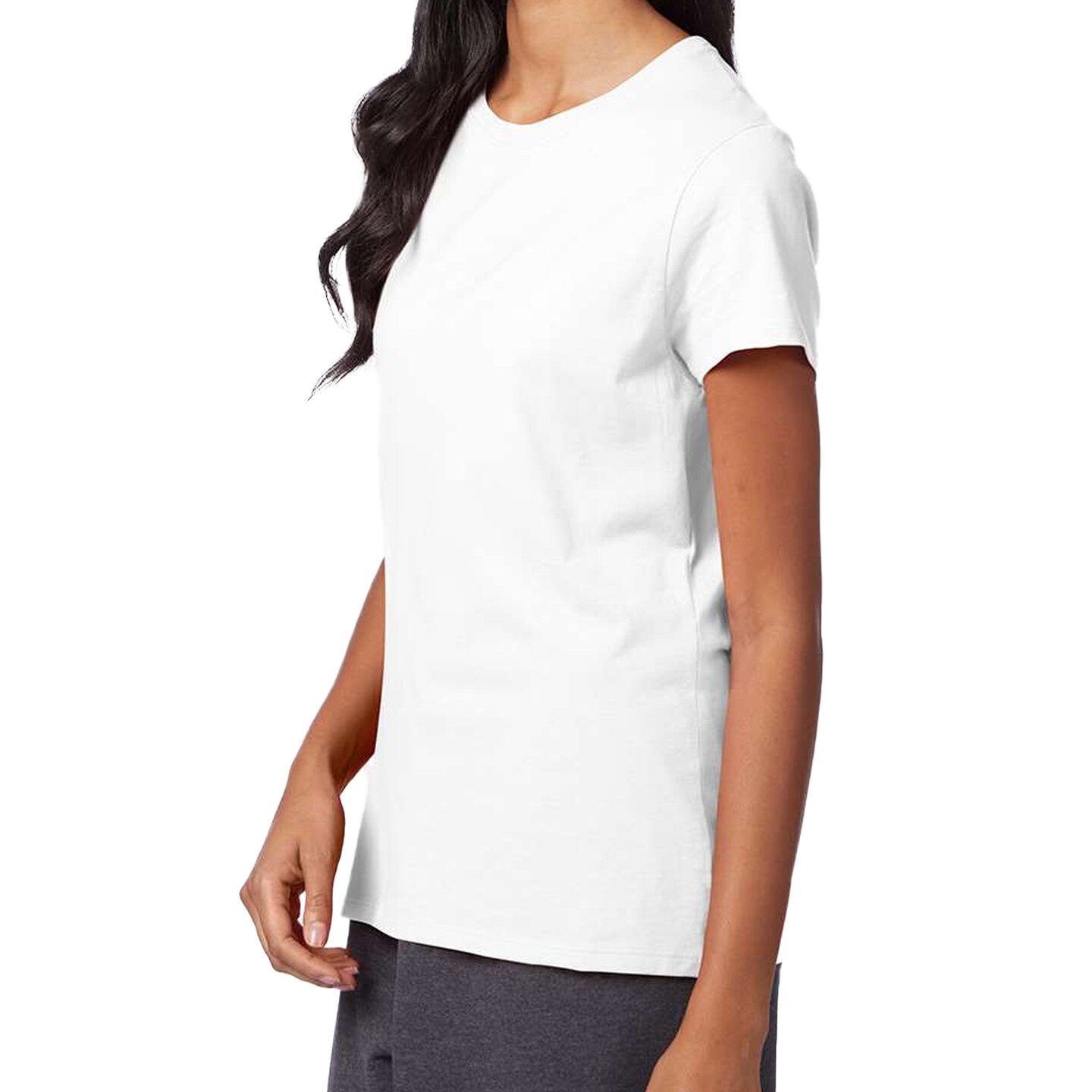 Hanes Women's Perfect-T Casual T-Shirt, Short Sleeve Crewneck Shirt for Layering & Crafting
