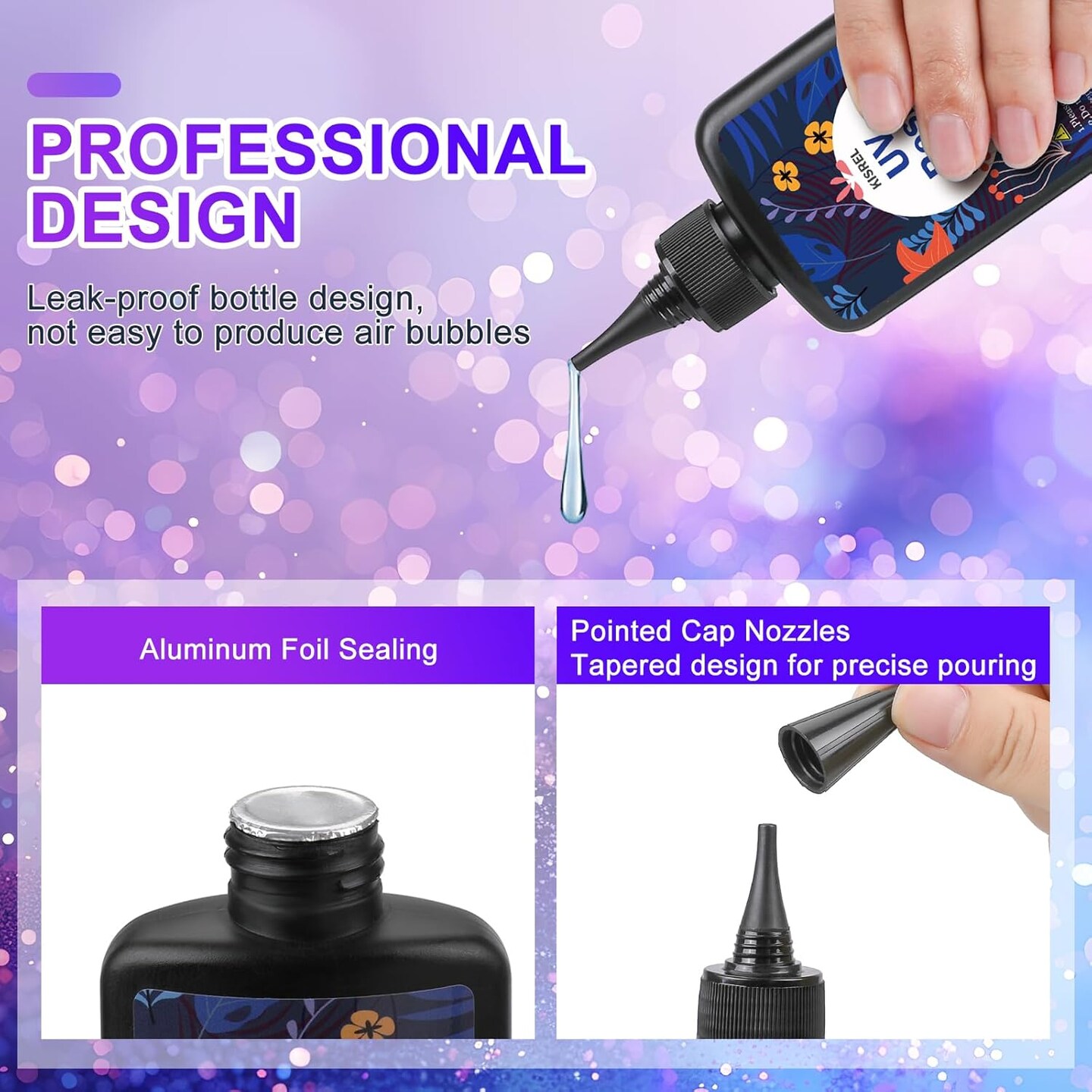 200g UV Resin Kit with UV Light – Crystal Clear Fast-Curing Hard Resin Set with 8 LED Lamp Beads for DIY Jewelry & Craft Making