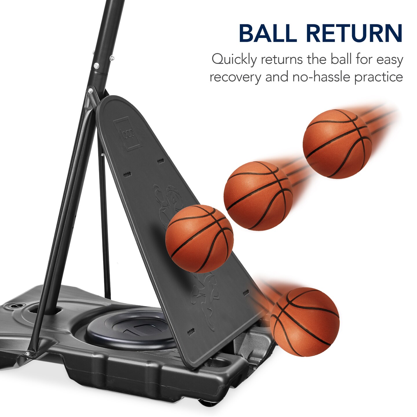 Best Choice Products Adjustable 4.4-10ft Basketball Hoop, Portable Goal w/Shatterproof Backboard, Ball Return