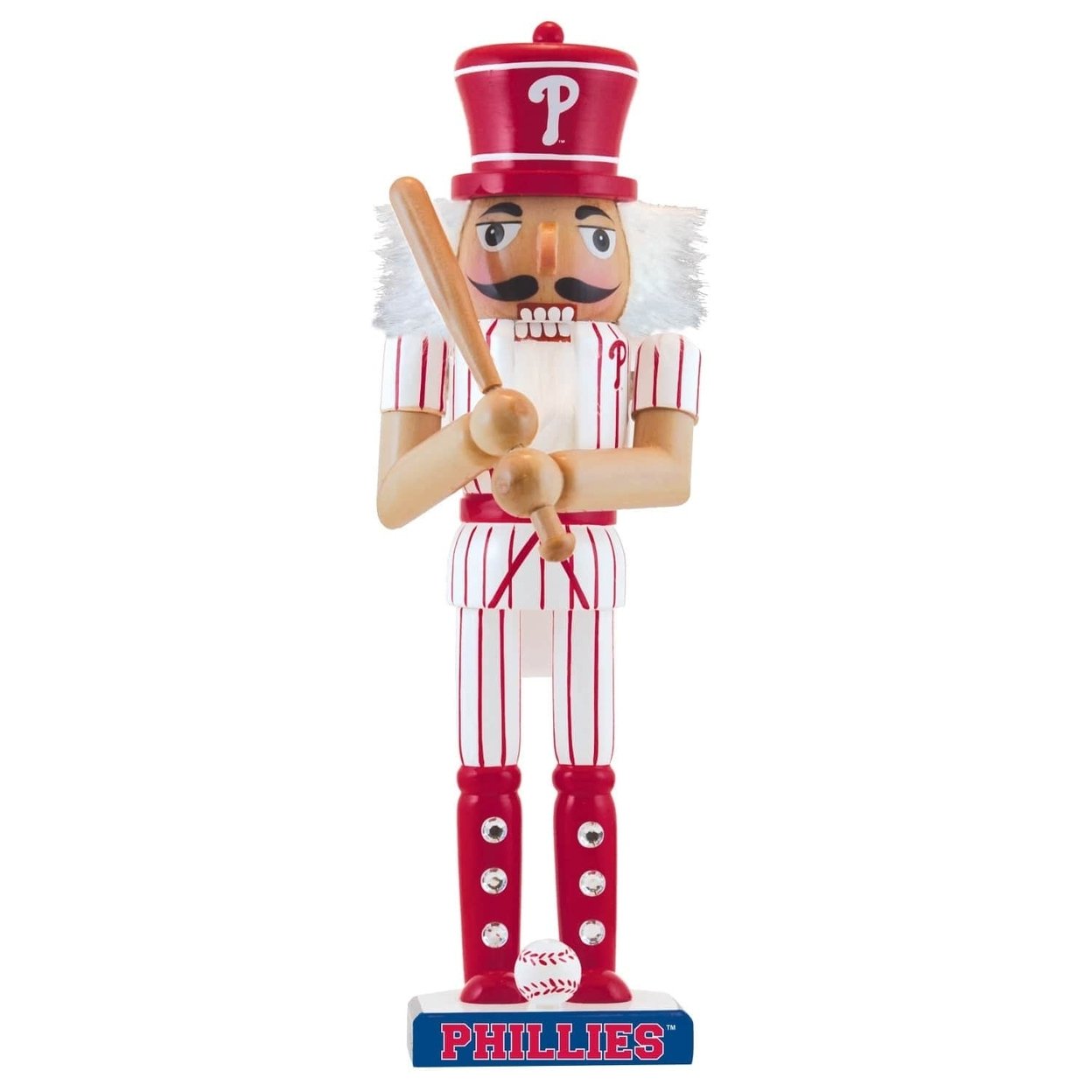Philadelphia Phillies Collectible Nutcracker Handcrafted Wooden Team Decor