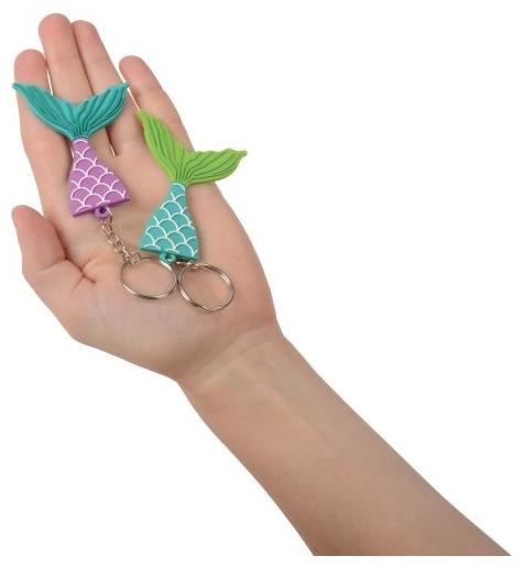 Mermaid Tail Rubber Keychains (Include 12 Units)