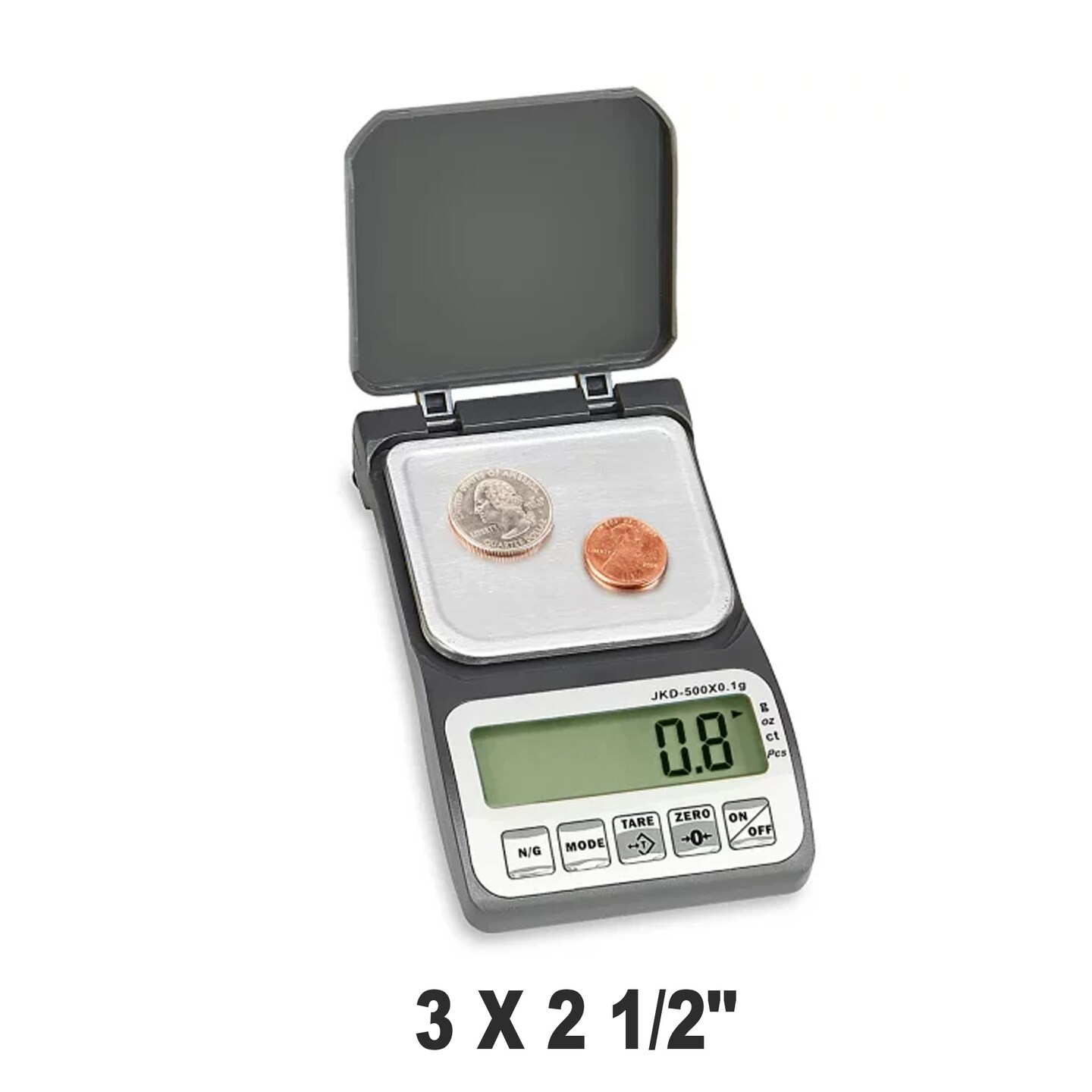 Compact Pocket Scale 500 grams Capacity, Accurate to 0.1 gram