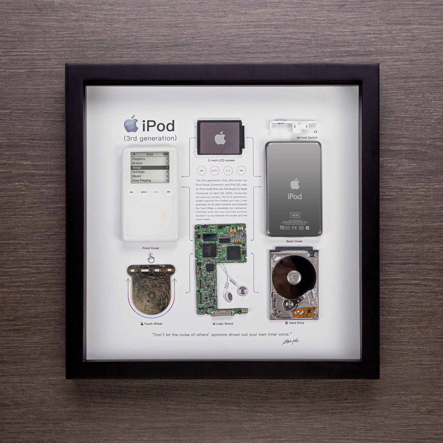 Framed iPhone 2G Disassembled Phone Teardown iphone Wall Art
