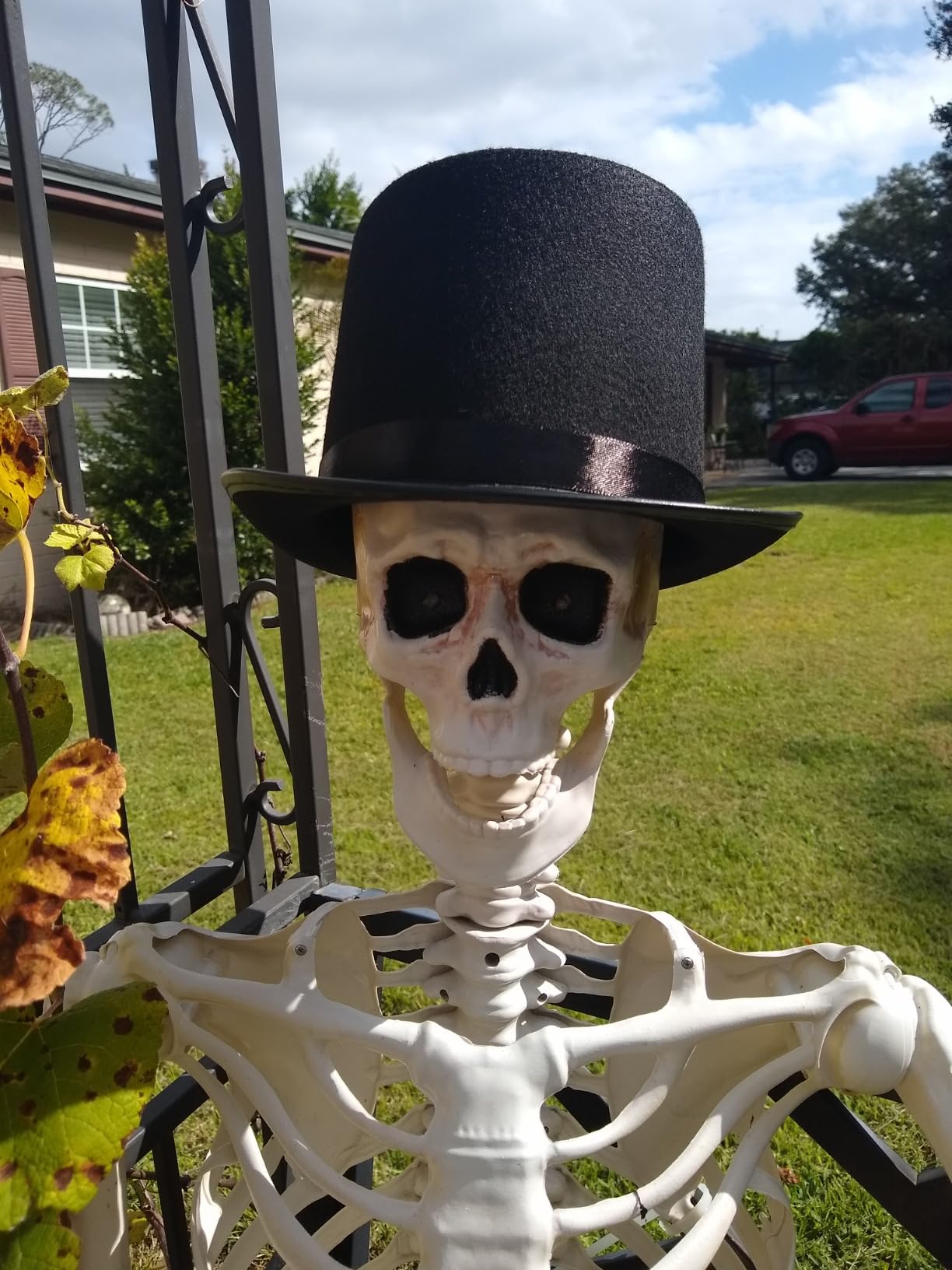 Black Felt Top Hat, Funny Party Magician Hat Lincoln Costume Hat, Butler Top Hat for Cosplay Halloween, Unisex Adult