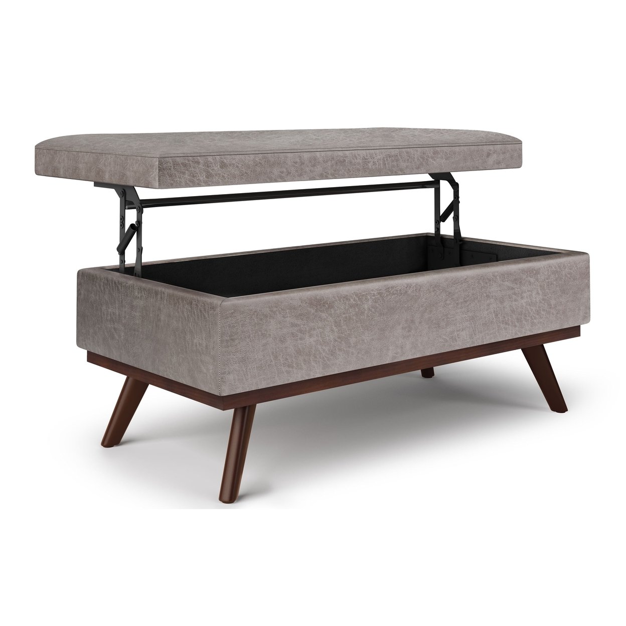 Simplihome Owen 42&#x22; Modern Rectangle Lift Top Large Coffee Table Storage Ottoman