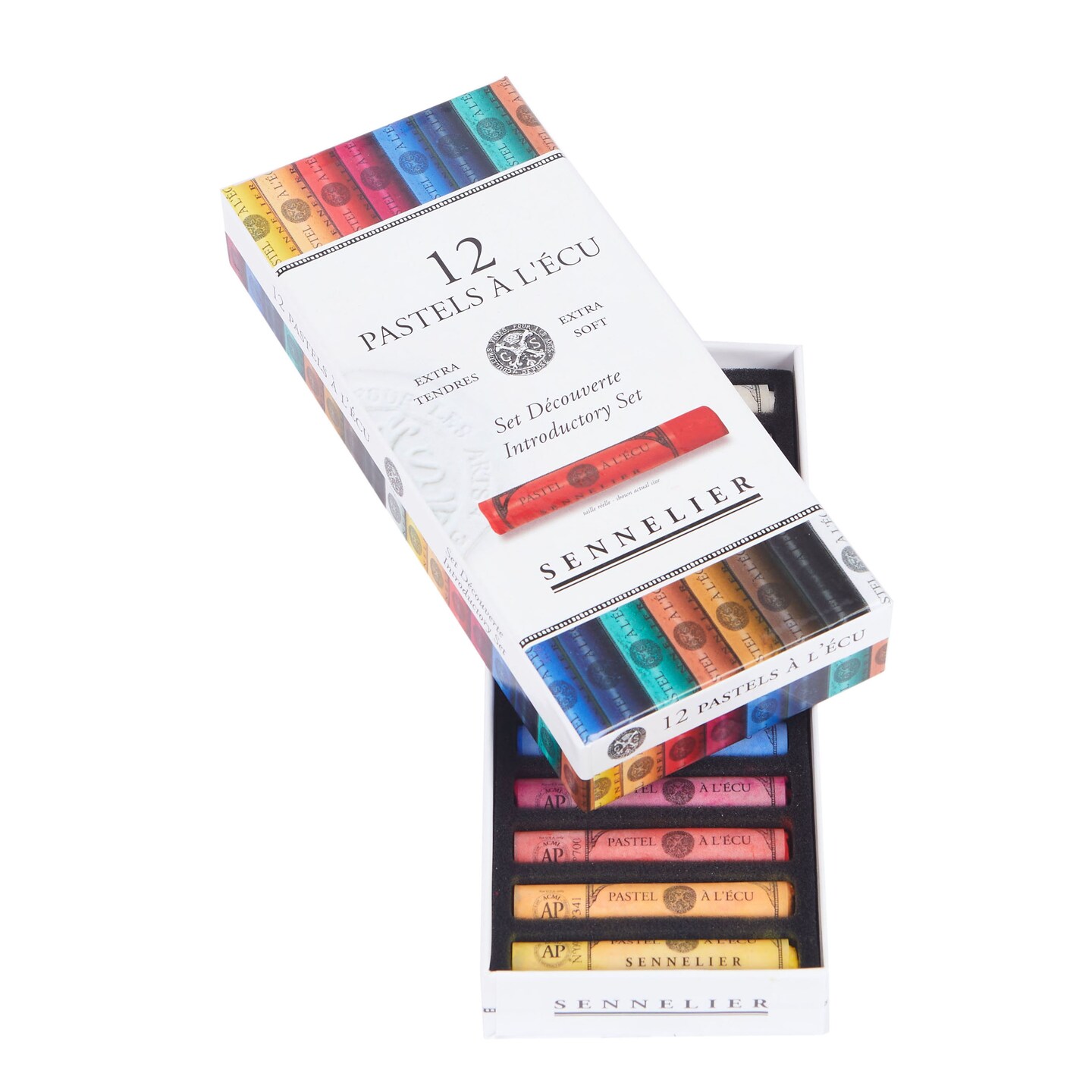 Sennelier Extra-Soft Pastel Full Stick Set, 12-Colors, Introductory Colors