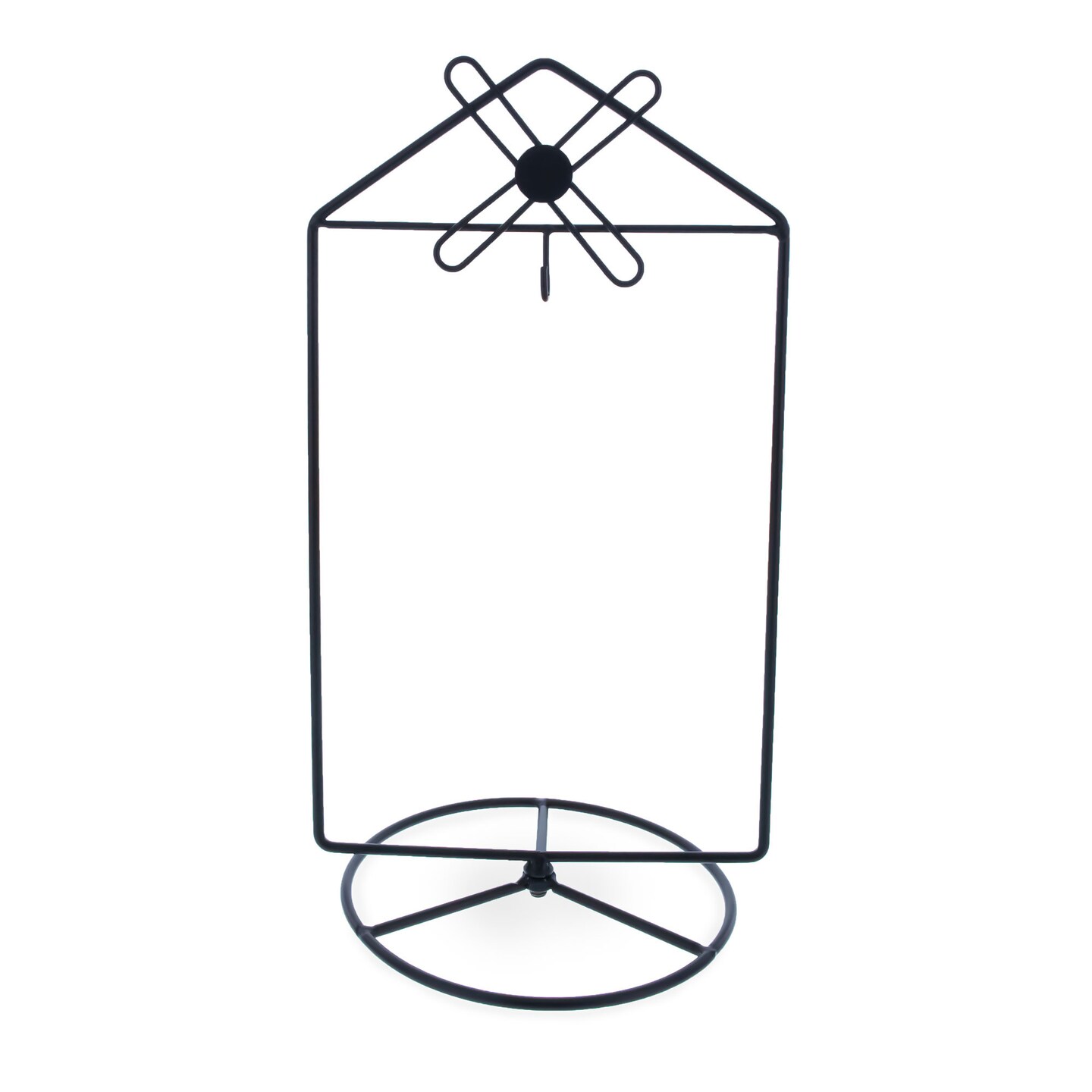 Sleek Windmill Design Black Photo Frame and Ornament Holder 6-Inch