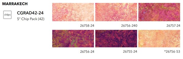 Stonehenge Gradations 5" Square Pack (Charm Pack) in Marrakech by Linda Ludovico for Northcott (CGRAD42-24)