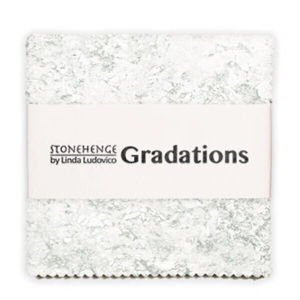 Stonehenge Gradations 5" Square Pack (Charm Pack) in Graphite by Linda Ludovico for Northcott (CGRAD42-99)