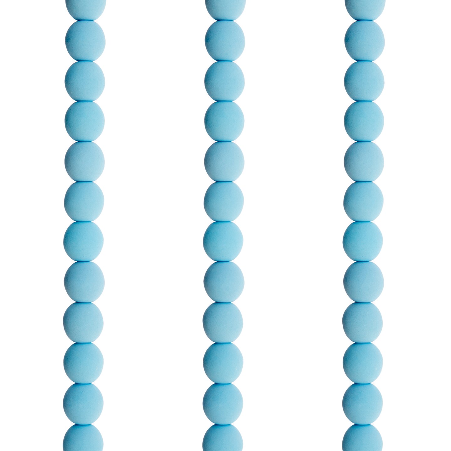 John Bead Czech Glass White Alabaster Velvet Round Bead 3 Strands