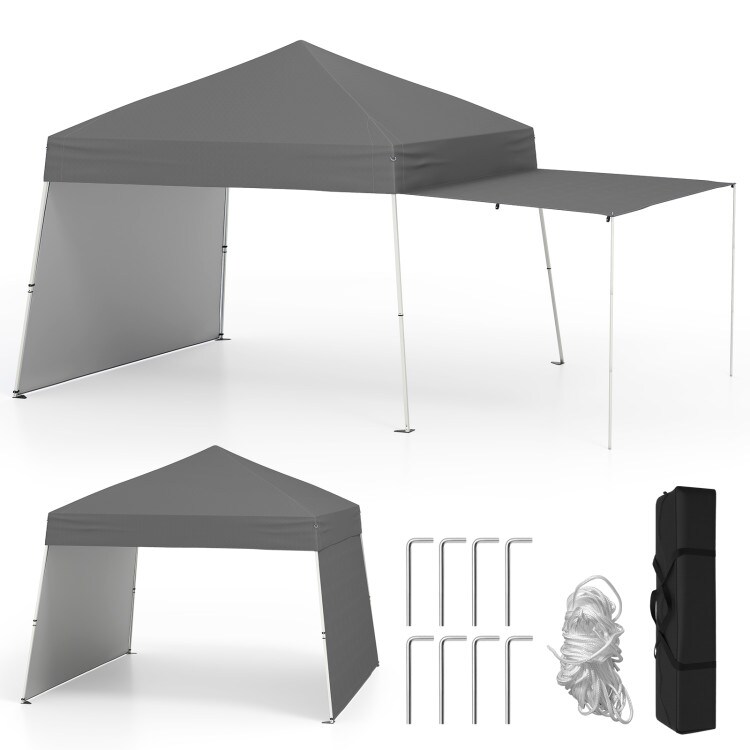 Pop-Up Canopy Tent 14’ x 9.2’ with Sidewalls Convertible to Awning