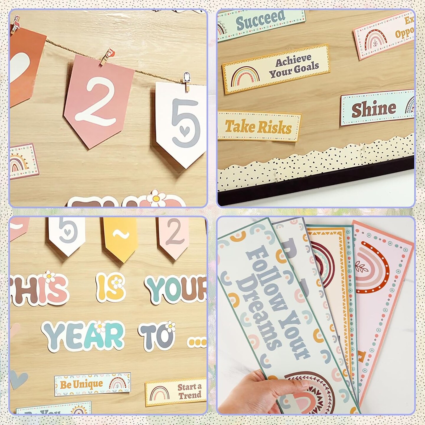 Boho Classroom Bulletin Board Decorations